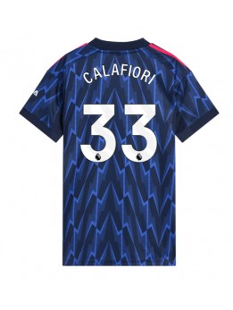 Arsenal Riccardo Calafiori #33 Replika Borta Kläder Dam 2025-26 Kortärmad